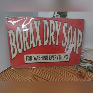 Vintage Borax Dry Soap Sign